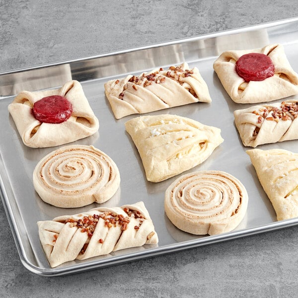 Schulstad Ready-to-Bake Large Assorted Danish 12 Count of 4 Flavors - 48/Case