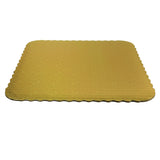 O'Creme Gold Scalloped Square Corrugated Cake Board, 12", Pack of 10