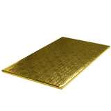 O'Creme Gold Log Cake Drum Board, 16" x 6" x 1/4" Thick, Pack of 10