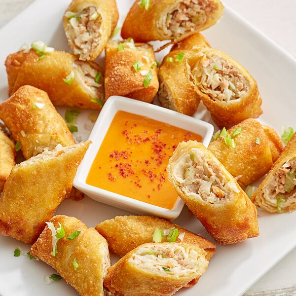 The Gourmet Egg Roll Co. 3 oz. Chicken with Vegetables Egg Roll - 60/Case