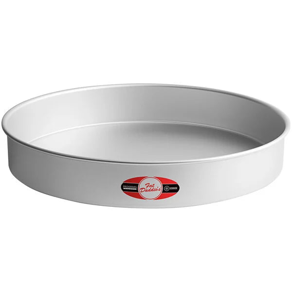 Fat Daddio's Round Aluminum Pans, 16-Gauge Hard Anodized Aluminum, Galvanized Steel 4" high and up to 14" Diameter
