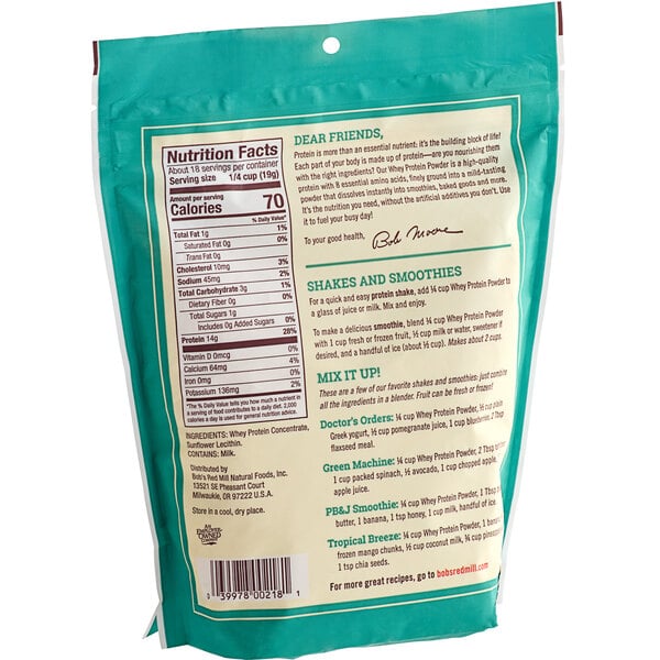 Bob's Red Mill Whey Protein Powder 12 oz. - 4/Case