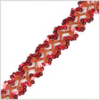7/8" Red/Gold Fancy Sequin Trim
