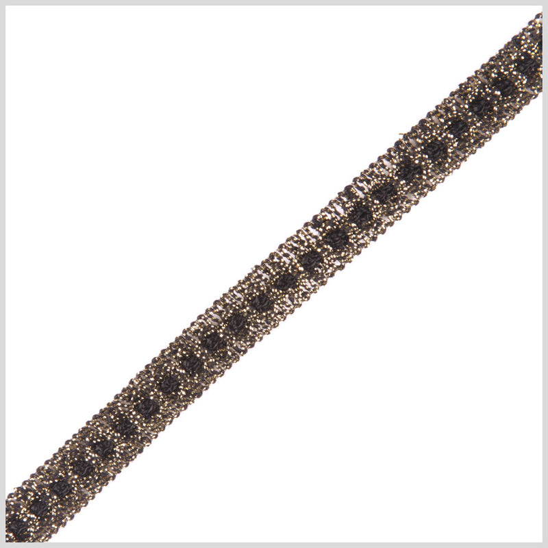 Black/Antique Gold Metallic Braid