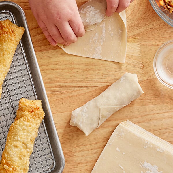 Golden Tiger 6 1/2" x 6 1/2" Egg Roll Wrapper 1 lb. - 12/Case