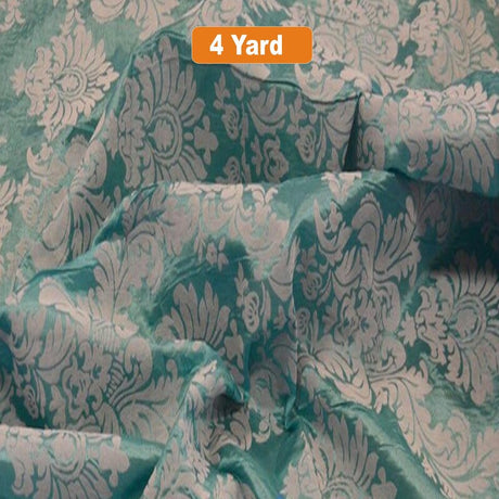 Damask Flocking Taffeta Fabric - 60" Wide for Curtains, Apparel, and Décor