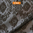 Damask Flocking Taffeta Fabric - 60" Wide for Curtains, Apparel, and Décor