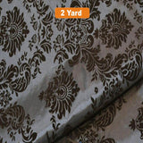 Damask Flocking Taffeta Fabric - 60" Wide for Curtains, Apparel, and Décor