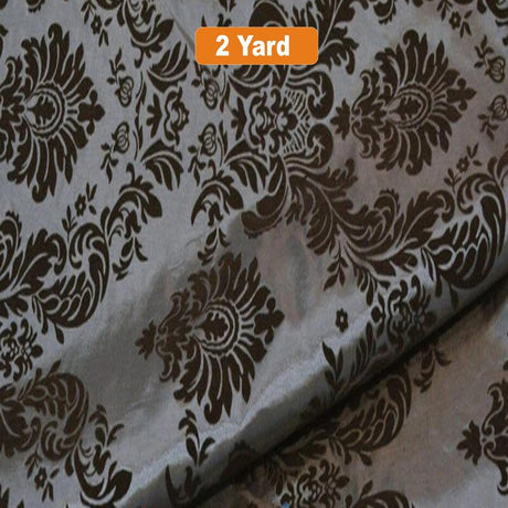 Damask Flocking Taffeta Fabric - 60" Wide for Curtains, Apparel, and Décor