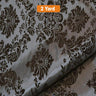 Damask Flocking Taffeta Fabric - 60" Wide for Curtains, Apparel, and Décor