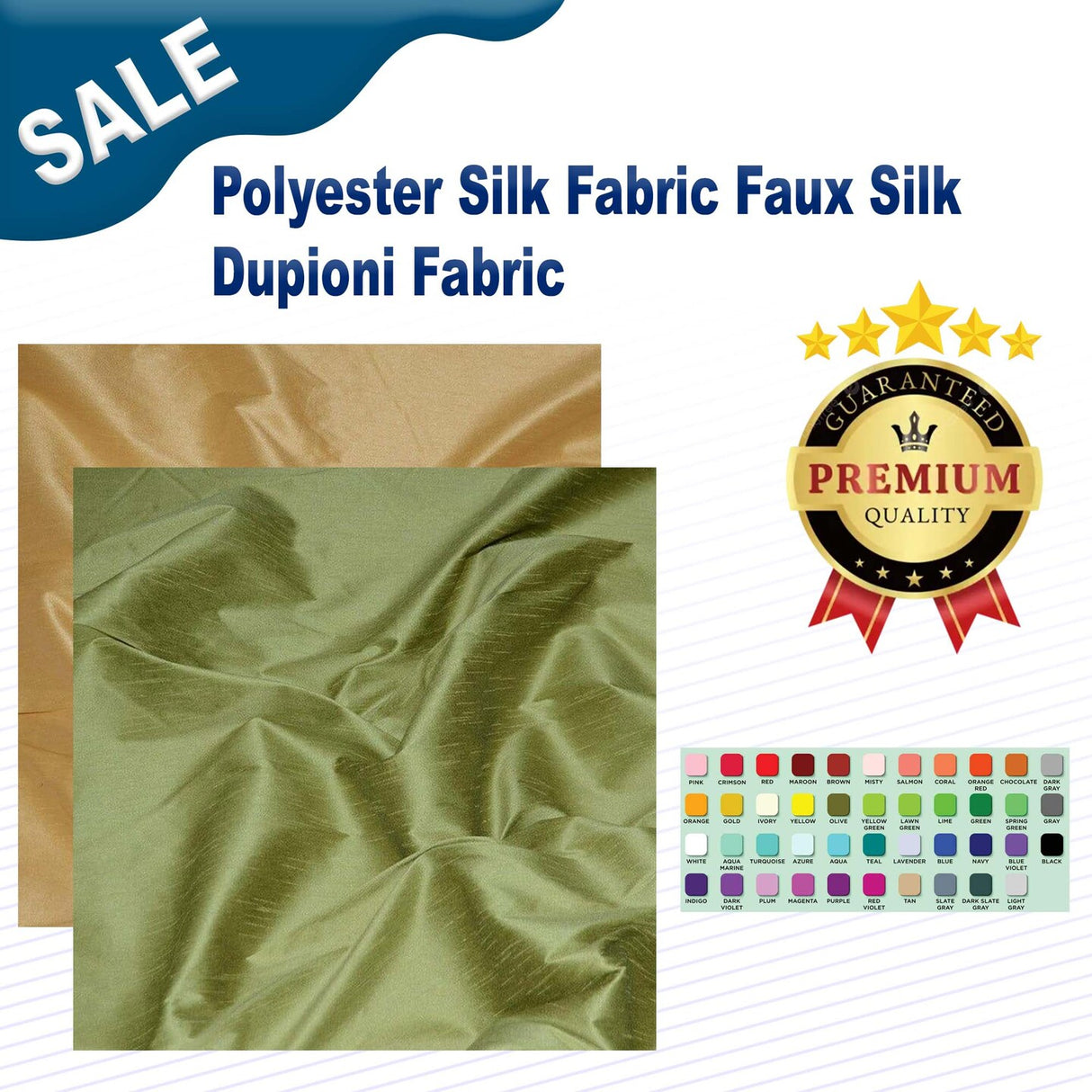 Polyester Silk Fabric Faux Silk Dupioni Fabric