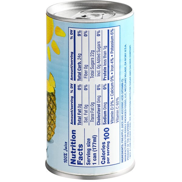 Dole Pineapple Juice 6 fl. oz. - 24/Case