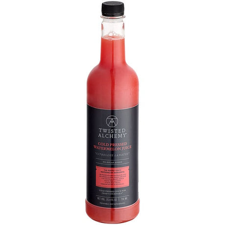 Twisted Alchemy Cold-Pressed Watermelon 100% Fruit Juice 25 oz. - 6/Case