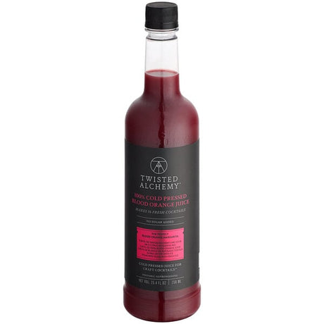Twisted Alchemy Cold-Pressed Blood Orange 100% Fruit Juice 25 oz. - 6/Case