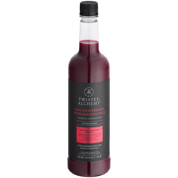 Twisted Alchemy Cold-Pressed Pomegranate 100% Fruit Juice 25 oz. - 6/Case