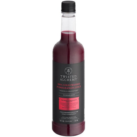 Twisted Alchemy Cold-Pressed Pomegranate 100% Fruit Juice 25 oz. - 6/Case