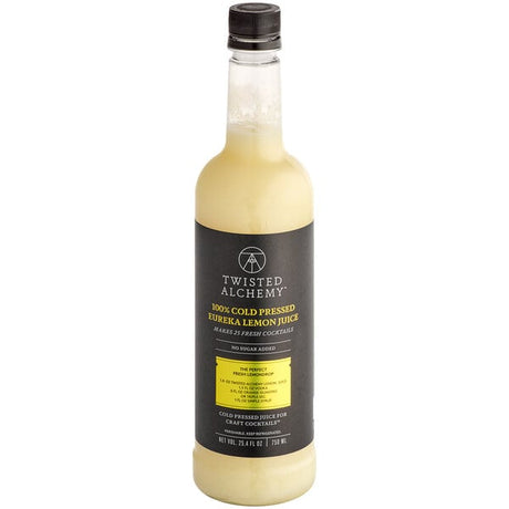 Twisted Alchemy Cold-Pressed Eureka Lemon 100% Fruit Juice 25 oz. - 6/Case