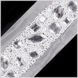 2.125" White Fancy Beaded Trim