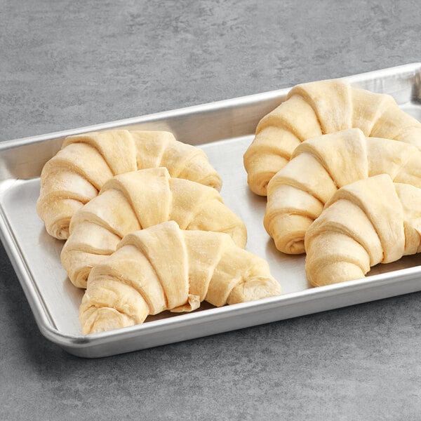 Gourmand Pastries Ready-to-Bake French Butter Curved Croissant 3.17 oz. - 60/Case