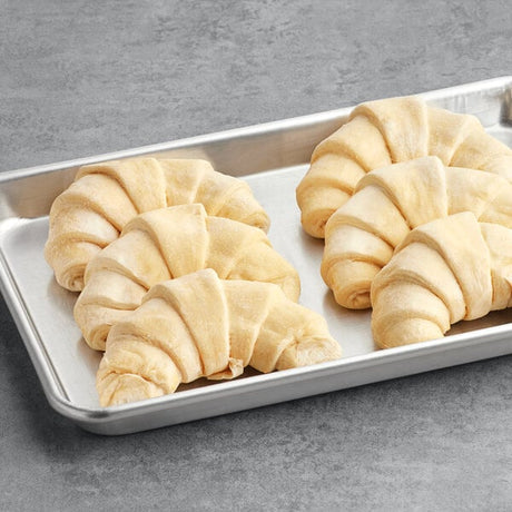 Gourmand Pastries Ready-to-Bake French Butter Curved Croissant 3.17 oz. - 60/Case