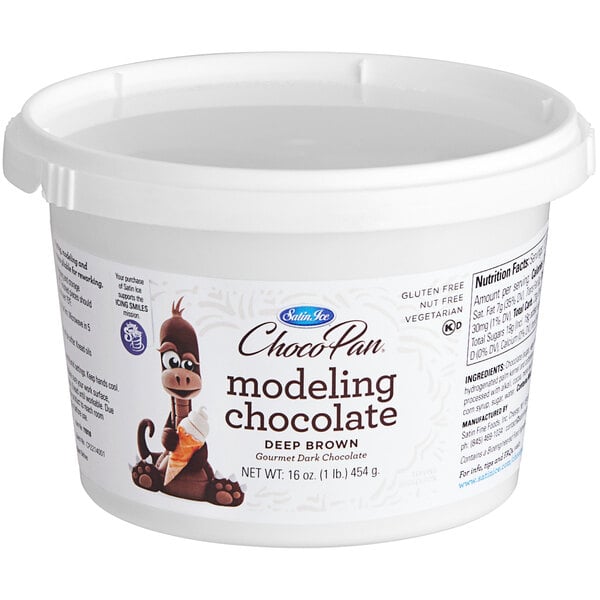 Satin Ice ChocoPan 1 lb. Deep Brown Modeling Chocolate