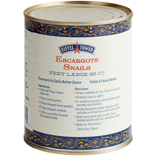 Very Large Escargot / Snails 28 oz. Can - 12/Case