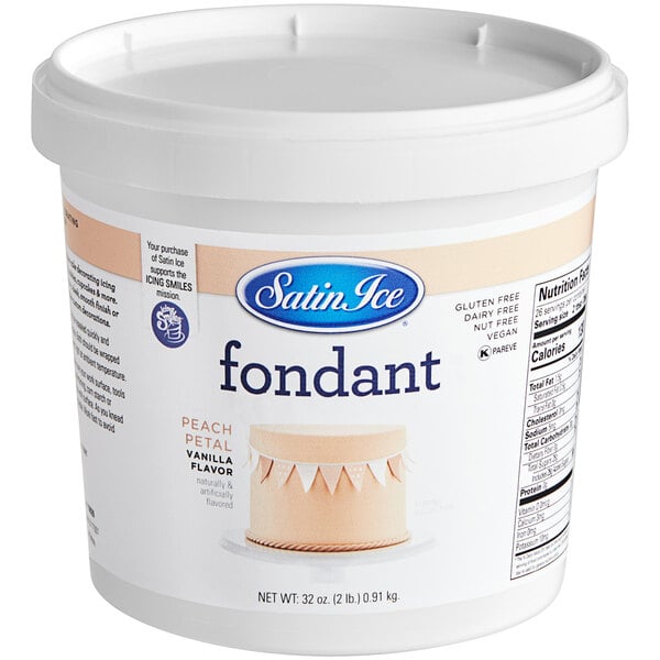 Satin Ice 2 lb. Peach Vanilla Rolled Fondant Icing