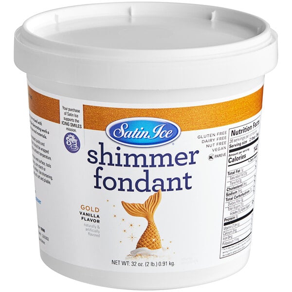 Satin Ice 2 lb. Gold Shimmer Vanilla Fondant