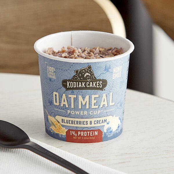 Kodiak Cakes Blueberries and Cream Oatmeal Cup 2.12 oz. - 12/Case