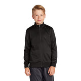 Sport-Tek® Youth Tricot Sleeve Stripe Track Jacket