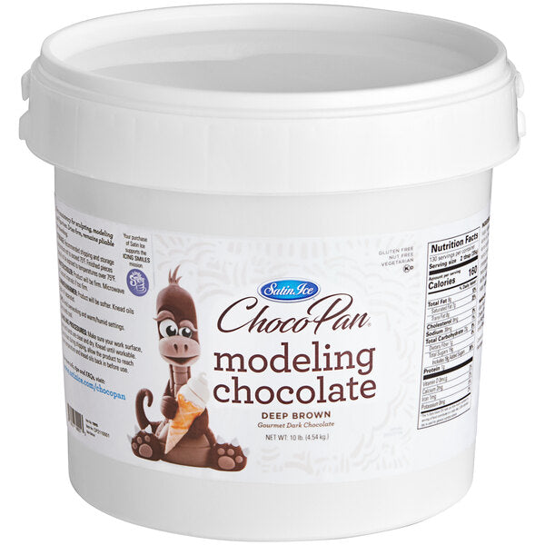 Satin Ice ChocoPan 10 lb. Deep Brown Modeling Chocolate