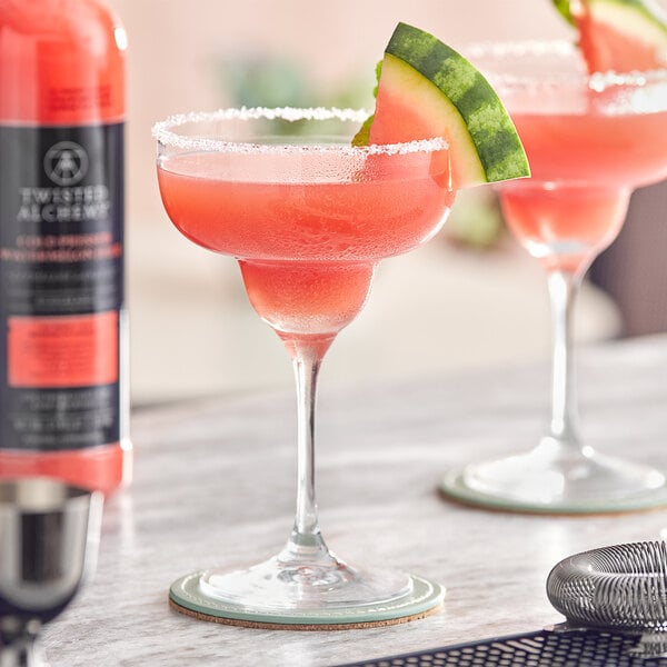 Twisted Alchemy Cold-Pressed Watermelon 100% Fruit Juice 25 oz. - 6/Case