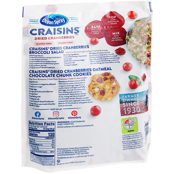 Ocean Spray Craisins Original Dried Cranberries 48 oz.