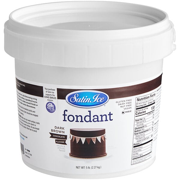 Satin Ice 5 lb. Dark Chocolate Rolled Fondant Icing