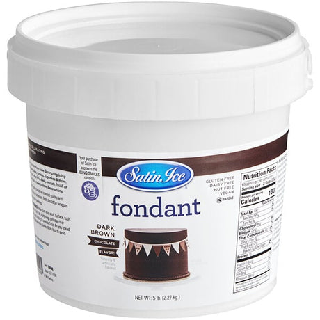 Satin Ice 5 lb. Dark Chocolate Rolled Fondant Icing