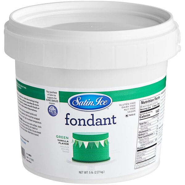 Satin Ice 5 lb. Green Vanilla Rolled Fondant Icing