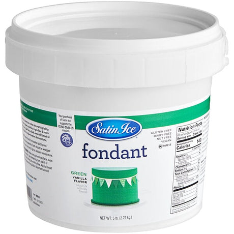 Satin Ice 5 lb. Green Vanilla Rolled Fondant Icing