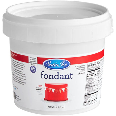 Satin Ice 5 lb. Red Vanilla Rolled Fondant Icing