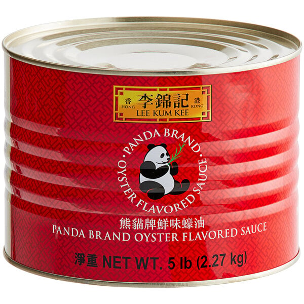 Lee Kum Kee Panda Brand Oyster Flavored Sauce 5 lb. Can - 6/Case