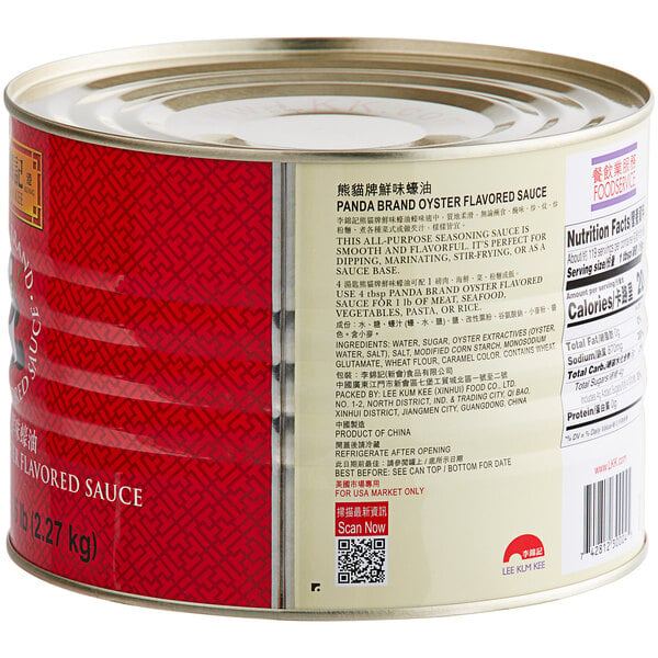 Lee Kum Kee Panda Brand Oyster Flavored Sauce 5 lb. Can - 6/Case