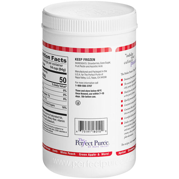 Perfect Puree Strawberry Puree 30 oz. - 6/Case