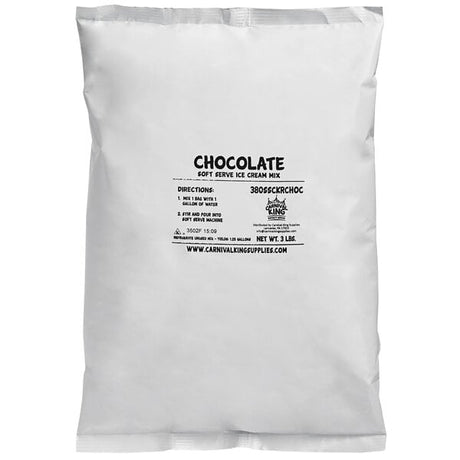 Carnival King Royalty Chocolate Soft Serve Ice Cream Mix 3 lb. - 6/Case
