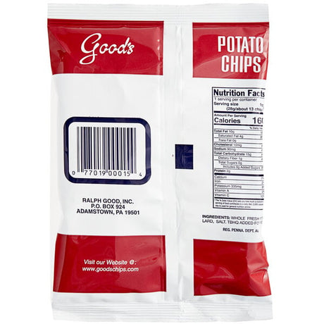 Good's Red Homestyle Potato Chips 1 oz. - 24/Case