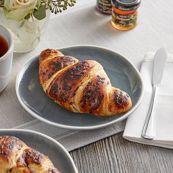 Schulstad Ready-to-Bake Chocolate Hazelnut Filled Croissant 3.4 oz. - 66/Case