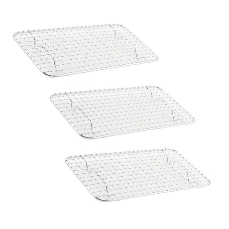 Chrome Plated Wire Pan Grate 5 x 10.5 Third Size