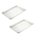 13" x 18" Full Size Sheet Pan 20 Gauge 18/8 Stainless Steel Open Bead Design