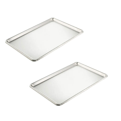 13" x 18" Full Size Sheet Pan 20 Gauge 18/8 Stainless Steel Open Bead Design