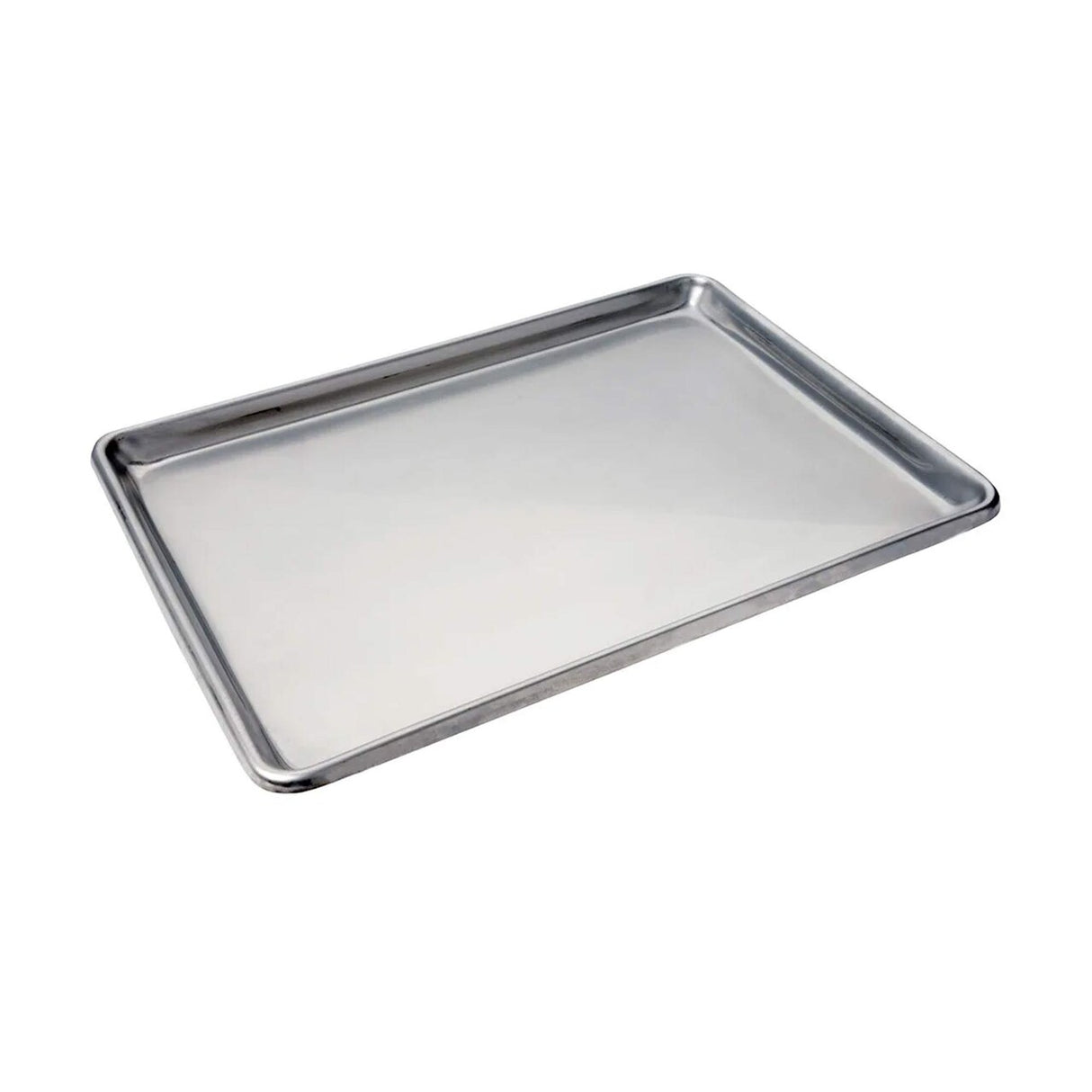 18" x 13" x 1" Half Size Sheet Pan 20 Gauge Stainless Steel Open Bead Edge