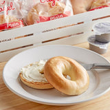 Burry Individually-Wrapped Plain Pre-Sliced Bagel 3 oz. - 48/Case