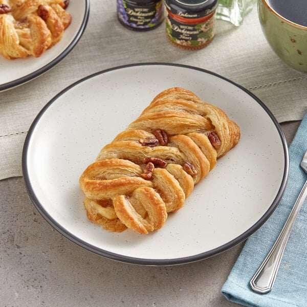 Gourmand Pastries Ready-to-Bake Maple Pecan Braided Danish 3.35 oz. - 48/Case